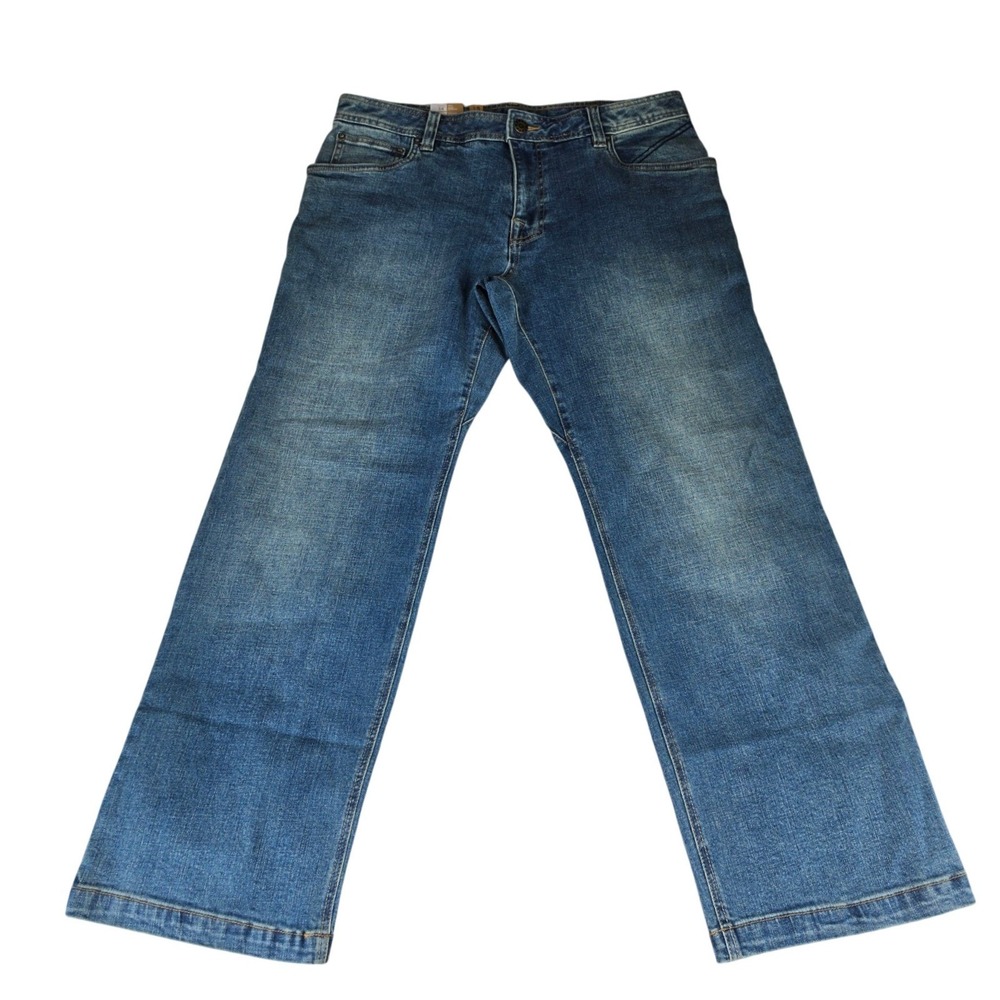 Prana Axiom Jeans Mens 34x30 Antique Stone Wash Organic Stretch Straight Leg NEW